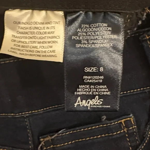 Angels Midnight Blue Sculpt 360 Straight Jeans Sixe 8 - Picture 6 of 12